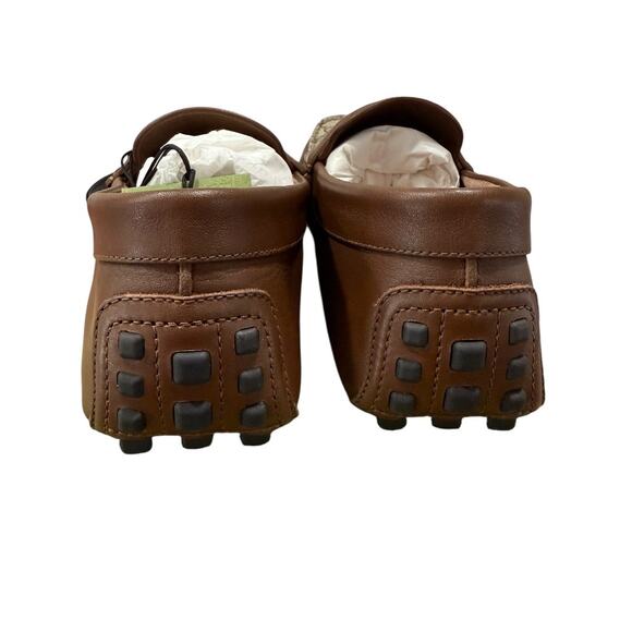 Gucci Mens Interlocking G Monogram Leather Driver Loafer 730148 - Picture 9 of 9